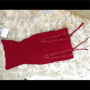 Paint the town red bodycon dress